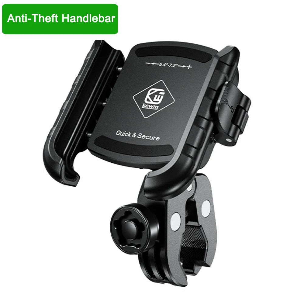 Manchon anti-vol noir pour guidon de moto, avec mécanisme de serrage rapide et sécurisé.
