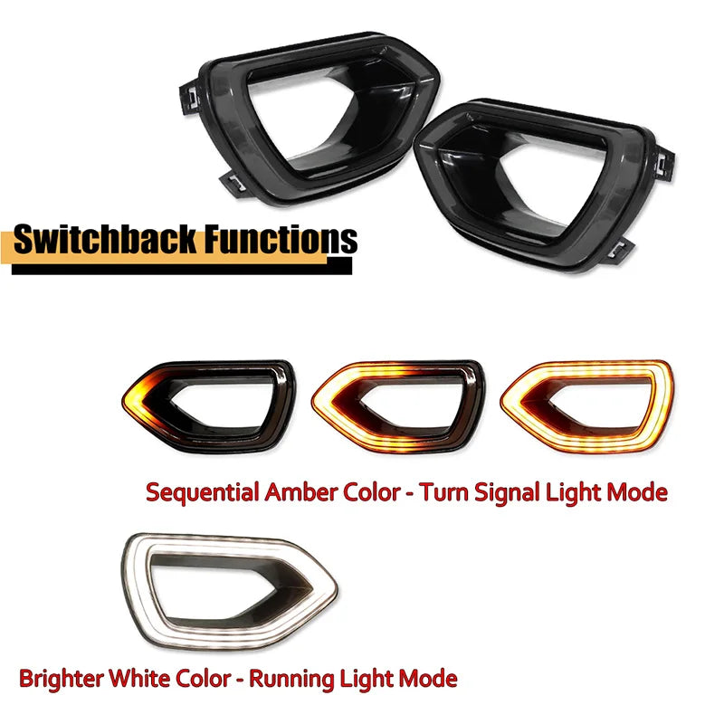 Ensemble de modules clignotants et de feux de position LED noirs pour Dodge Charger.