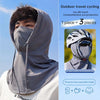 Gray ice silk touch outdoor travel cycling face mask for comprehensive sun protection