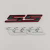 A black and red 3D metal SS/RS emblem badge for Chevrolet vehicles.