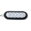 Black LED tail lights for trucks and trailers with multiple clear bulbs