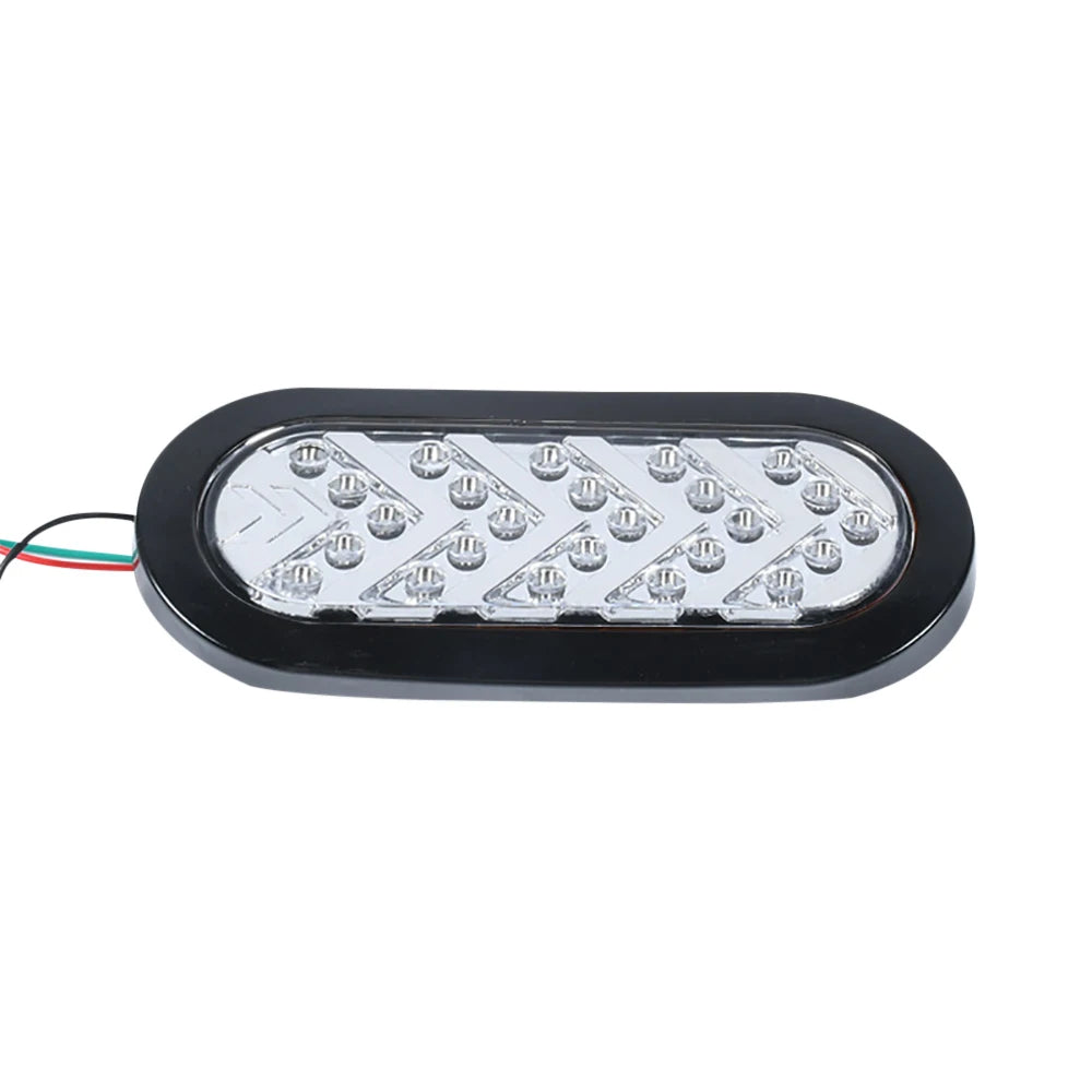 Black LED tail lights for trucks and trailers with multiple clear bulbs