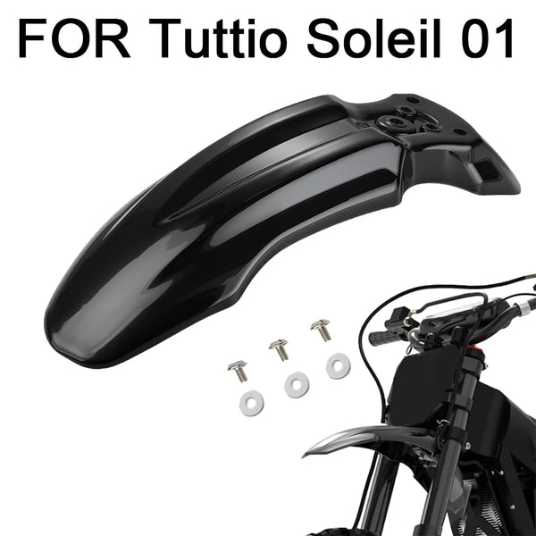 Black durable front fender mudguard for e-bikes and motorcycles