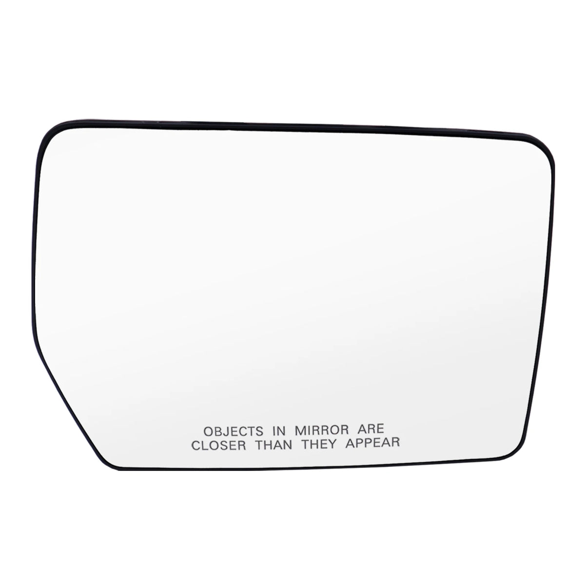 A rectangular glass panel with a black border, likely a heated convex side mirror for a Ford F-150.