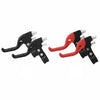 Une paire de leviers V-brake universels noirs et rouges pour vélos d'enfants et de montagne.