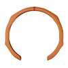 A brown premium nappa leather steering wheel cover.