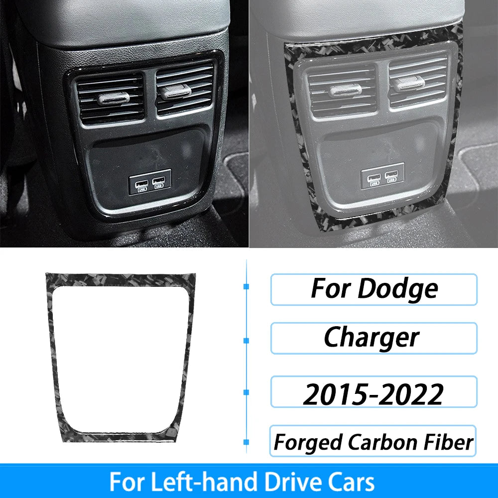 Calcomanías de moldura de fibra de carbono forjada para un Dodge Charger 2015-2022