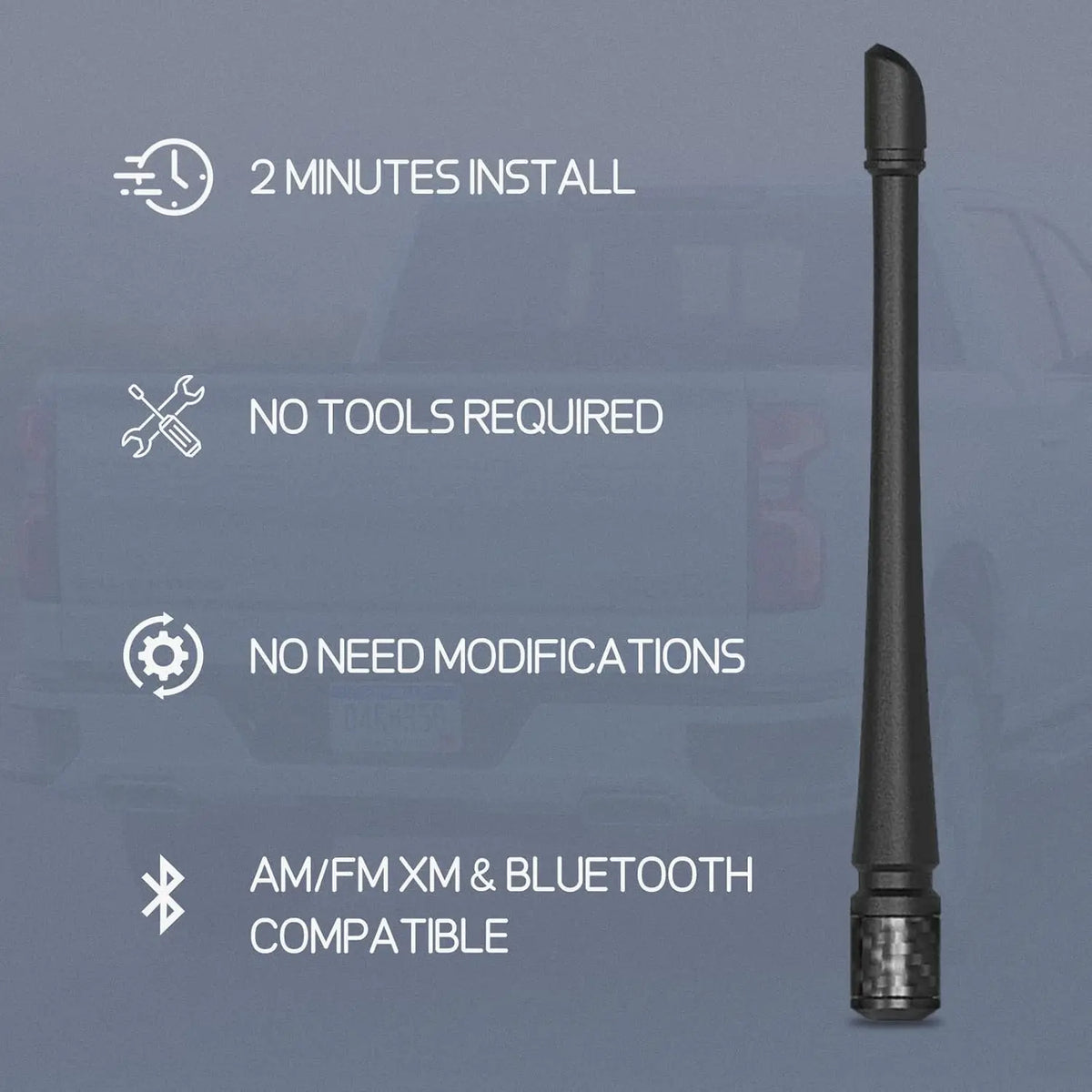 7-Inch Rubber Car Antenna for Chevrolet & GMC Trucks