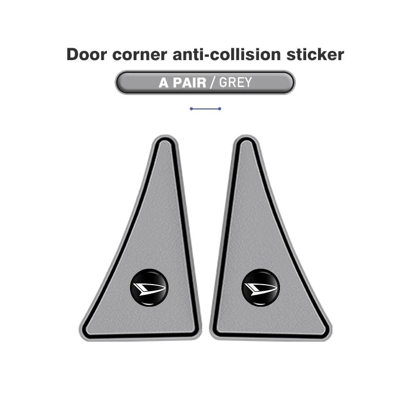 Paires d'autocollants gris pour coins de porte anti-collision pour la protection de la voiture
