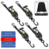 Black heavy duty automatic retractable ratchet strap with T-handle and electrophoresis for cargo