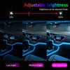 Einstellbare Lichtleiste mit Ambient-LEDs, installiert im Armaturenbrett eines Autos