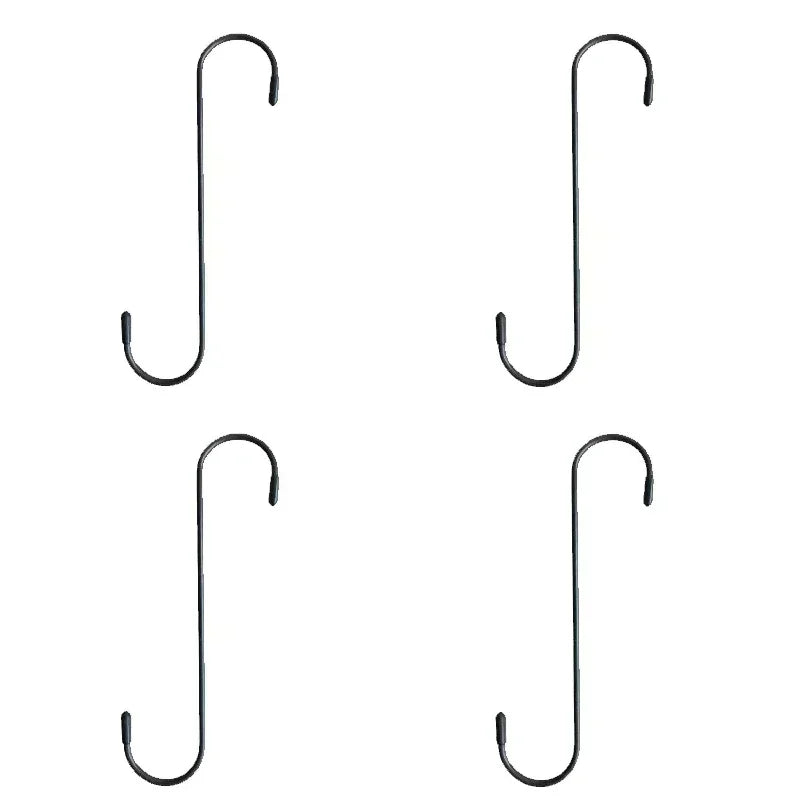 Four black car brake caliper hangers designed for axle and suspension mounting.