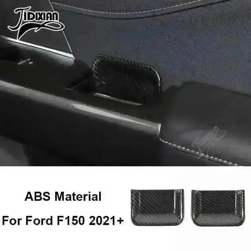 Black ABS material carbon fiber grain interior trim kit for Ford F150 2021+