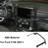 Carbon fiber grain interior trim kit for Ford F150 2021-2024 vehicle dashboard and console.
