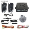 A collection of remote engine start and keyless entry car alarm system components including a fob, a battery, and wiring harn