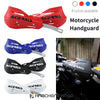 Four colors of Acerbis motorcycle handguards shown in various angles and styles.