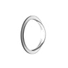 Silver metal ring shaped lens protector for a 360° car camera.