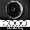 Four black out rings for interior air vent trim covers
