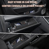 Portabler kabelloser Reifenfüller mit Dual-Display, gezeigt in der Mittelkonsole oder Tasche einer Autotür.