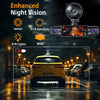 An enhanced night vision security camera system mounted on a vehicle, featuring an F1.8 aperture and 8 IR lights.