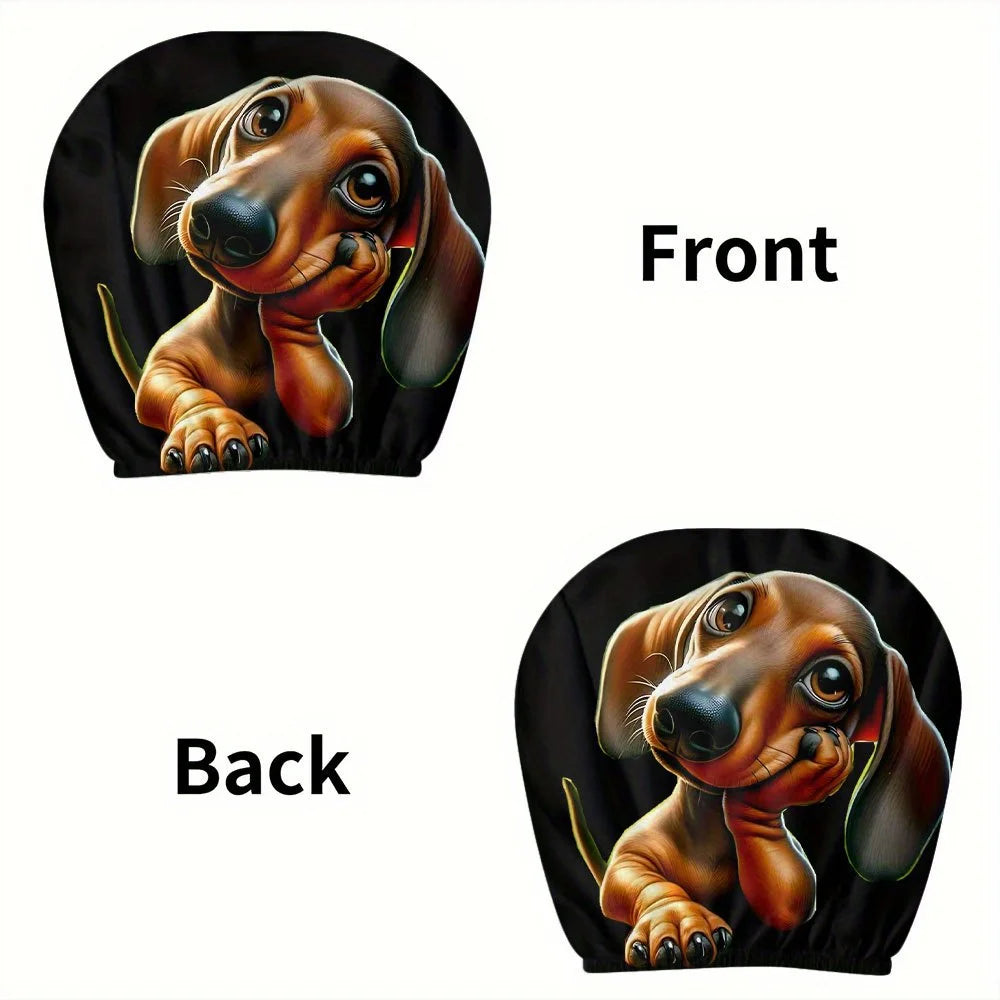 Dachshund Car Headrest Covers (Set of 2)