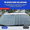 Before and after comparison of a car window treated with rainproof coating to clean glass dirt.