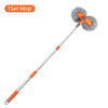 A telescopic car washing mop set featuring a long handle and a double brush head.