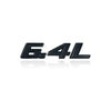 Black 3D metal car fender side and trunk decal
