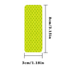 A vertical yellow high-visibility reflective safety strip measuring 8cm by 3.15in.