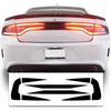 Black tail light decal set for a white Dodge Charger showing the rear view.