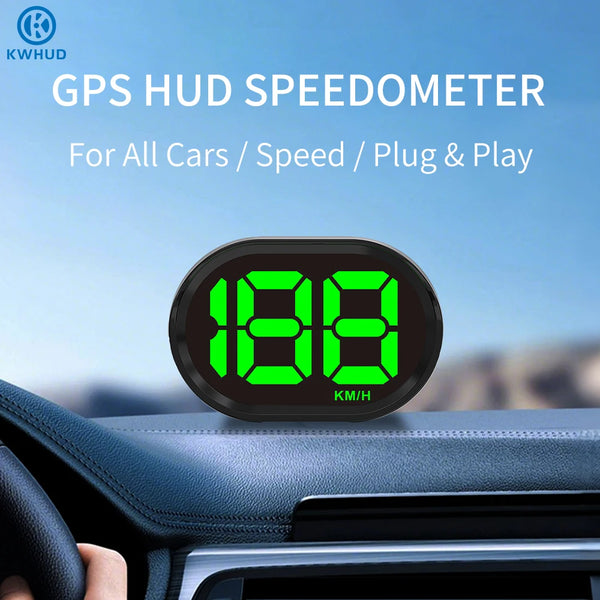 A green digital GPS speedometer mounted on a car dashboard, showing 188 km/h.