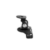 Black universal LED light bar mounting brackets with a circular light element.