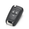 A black flip remote car key for Chevrolet, Opel, and Vauxhall models.
