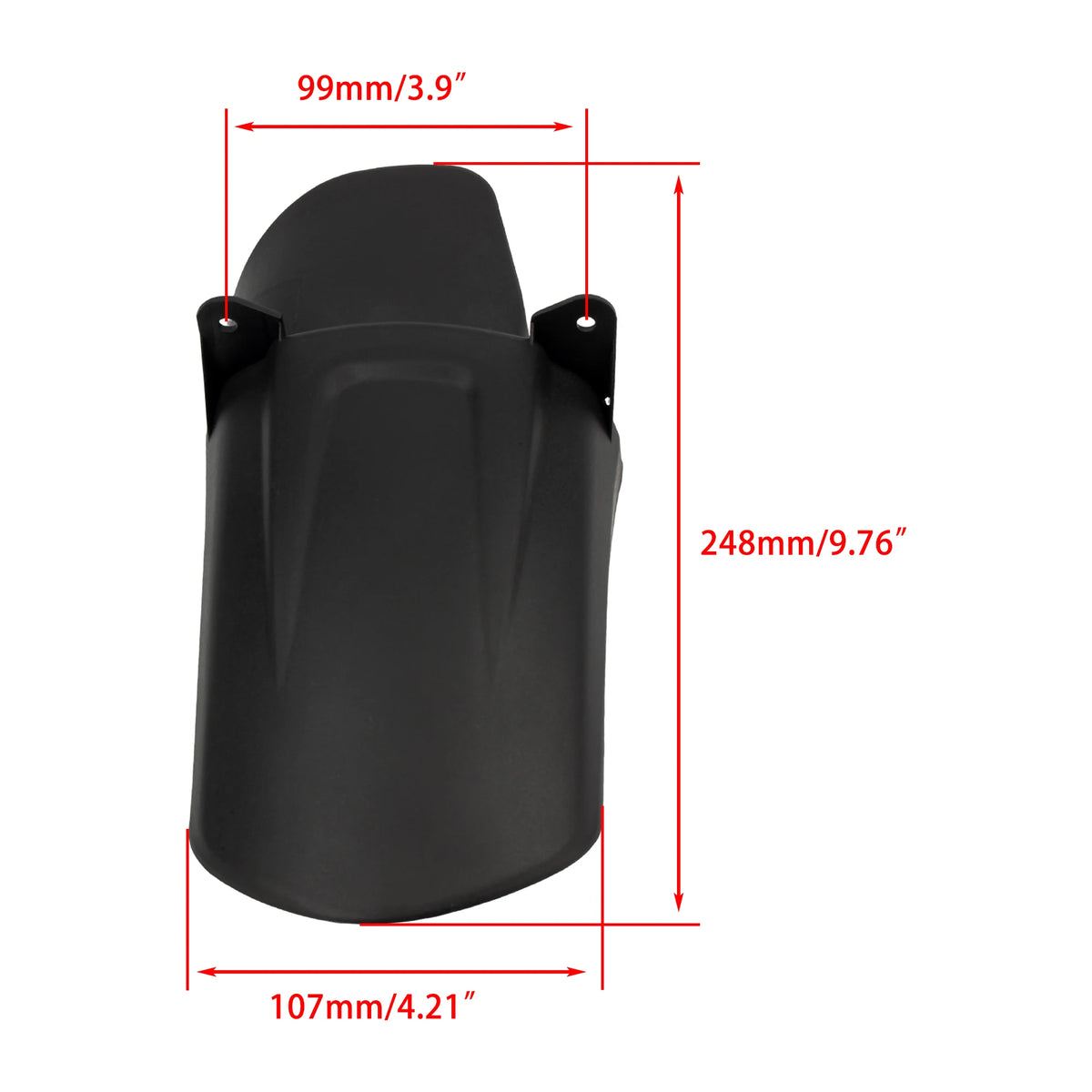 Black carbon fiber rear mudguard for Sur-Ron Light Bee S X motorcycle.