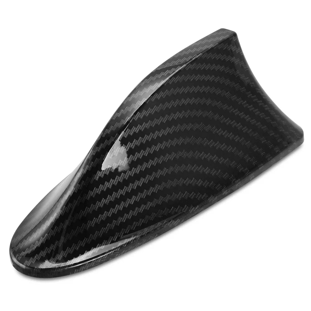 Aleta de tiburón de fibra de carbono negra para antenas de coches