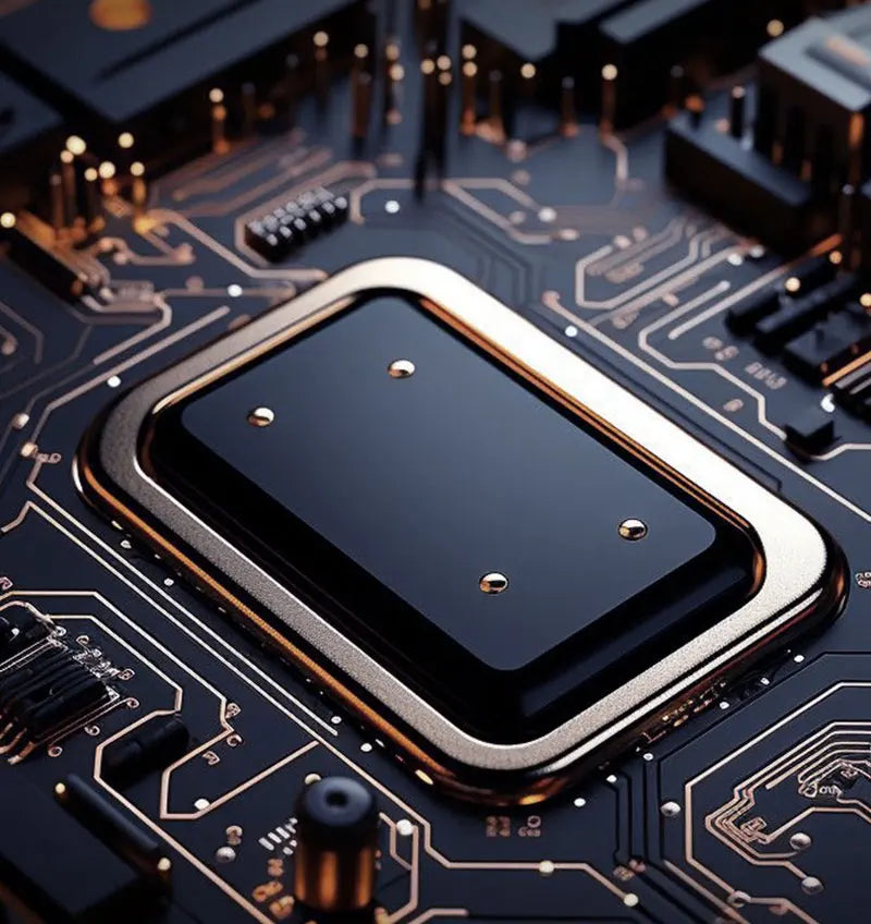 A close-up view of a smartphone mounted on a circuit board for magnetic wireless charging.