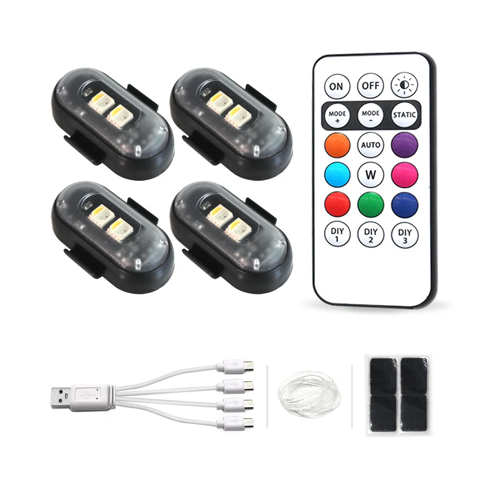 Lumière LED portable rechargeable pour voiture multifonction avec plusieurs modes et réglages, montrant ses composants.
