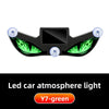 Luz de ambiente para coche Y7 verde LED con iluminación verde y lentes transparentes