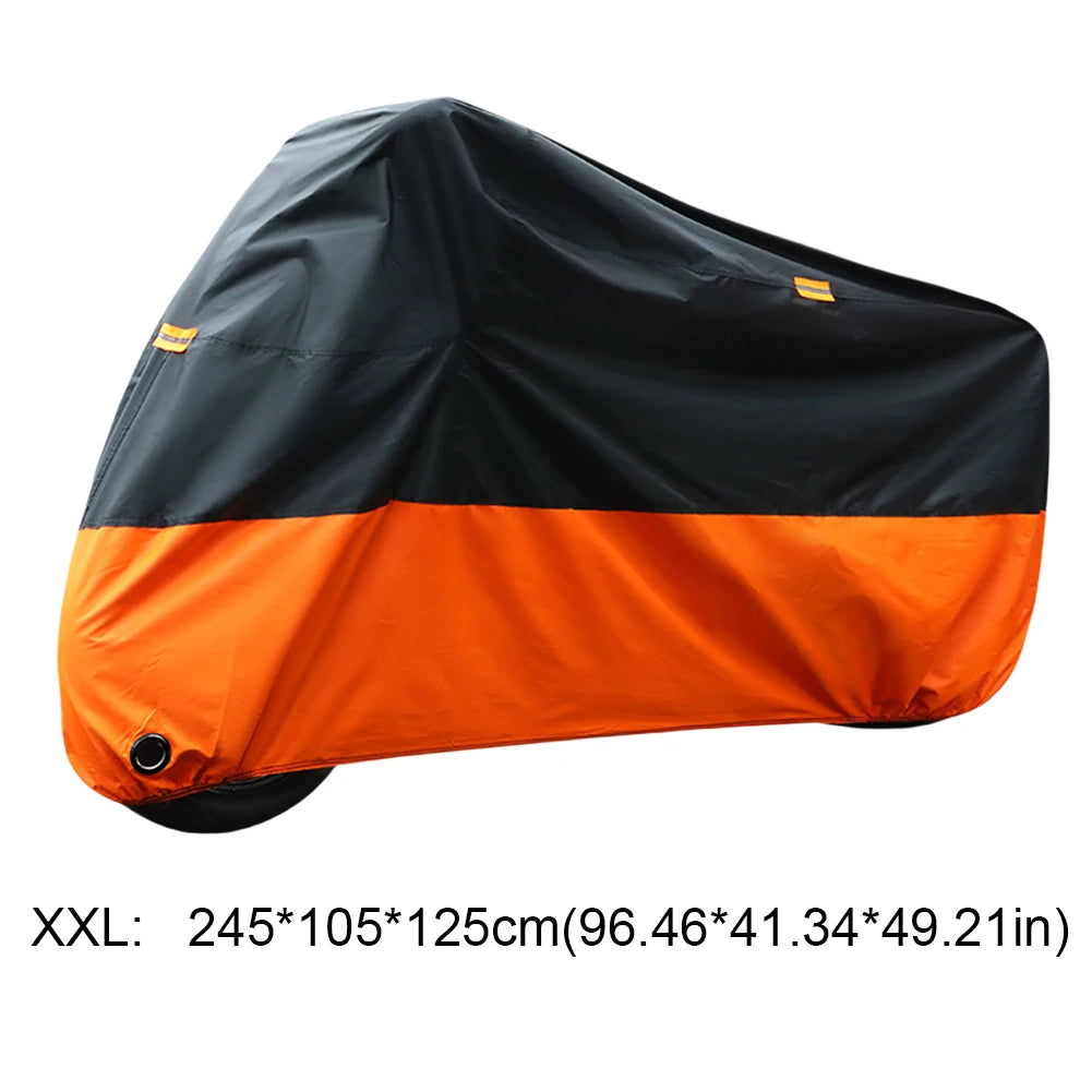 Schwarz-orange wasserdichte Schutzabdeckung für Motorräder und Roller