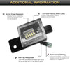 An error-free resistor and front facing SMD LEDs for license plate lights.