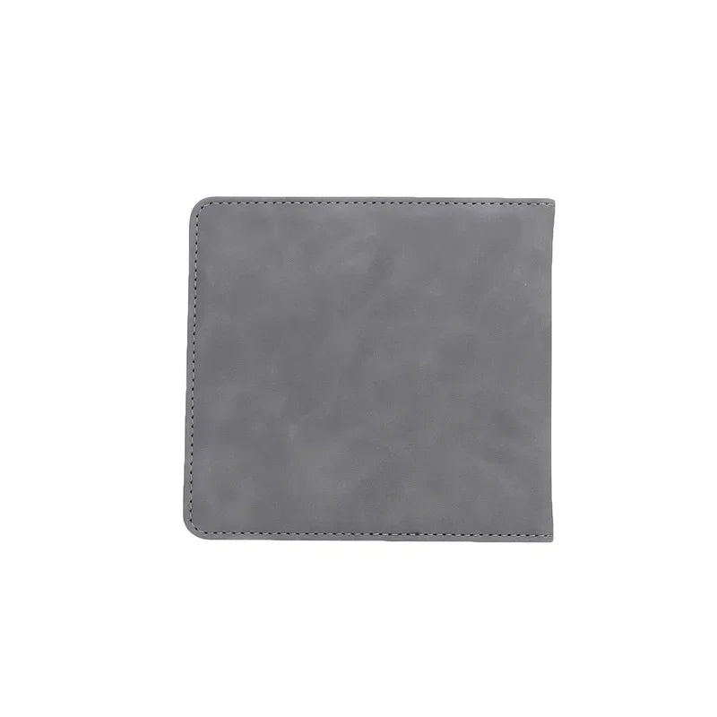 A gray leather document holder designed for storing vehicle cards and IDs.