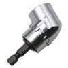 Silver 105-degree angle drill attachment with magnetic bit holder