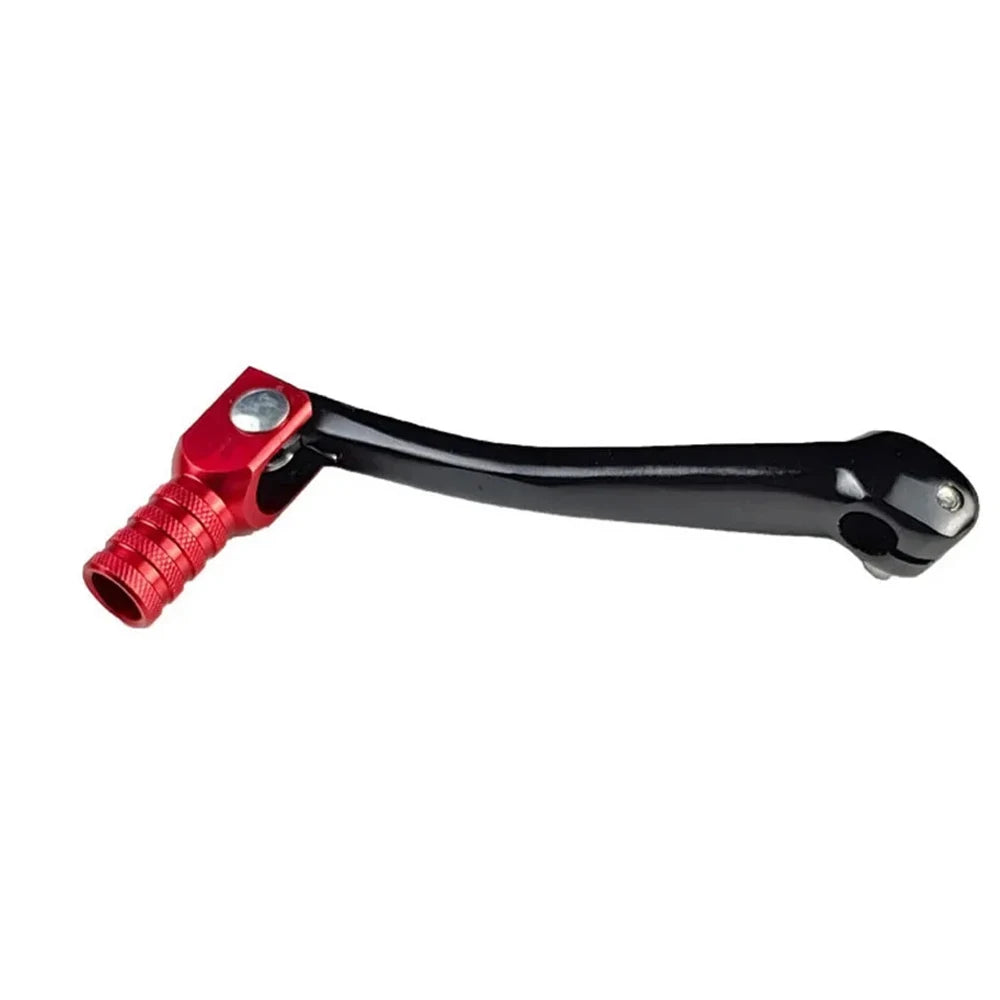 A black and red universal motorcycle gear shift lever.