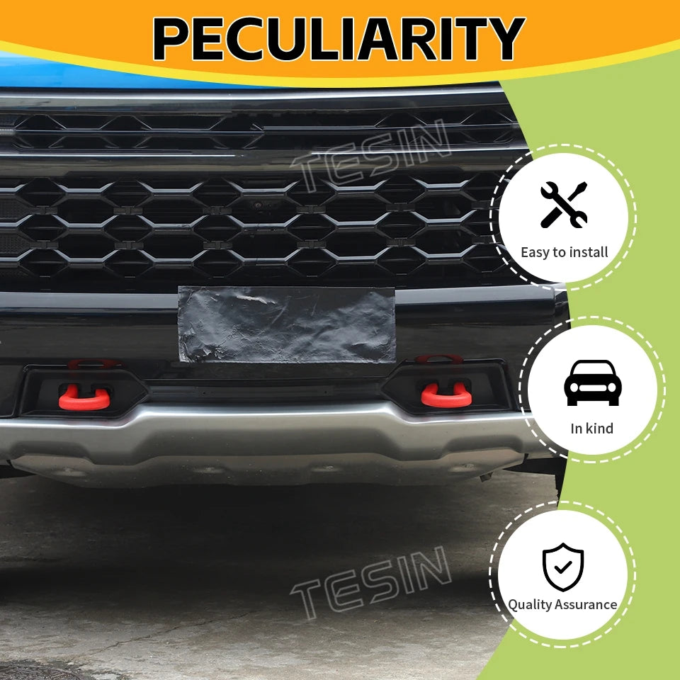A black mesh cover for a car's front grille and bumper, designed to be easily installed.