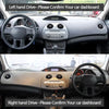 Two views of a car dashboard cover for a Mitsubishi Eclipse, showing the left and right hand drive configurations.