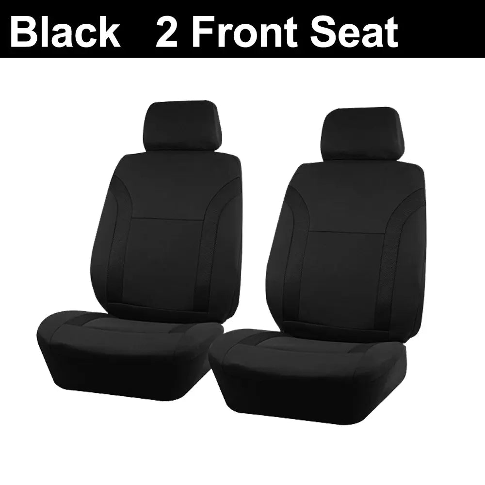 Schwarze 2-teilige Auto-Sitzbezug-Set für universelle Verwendung