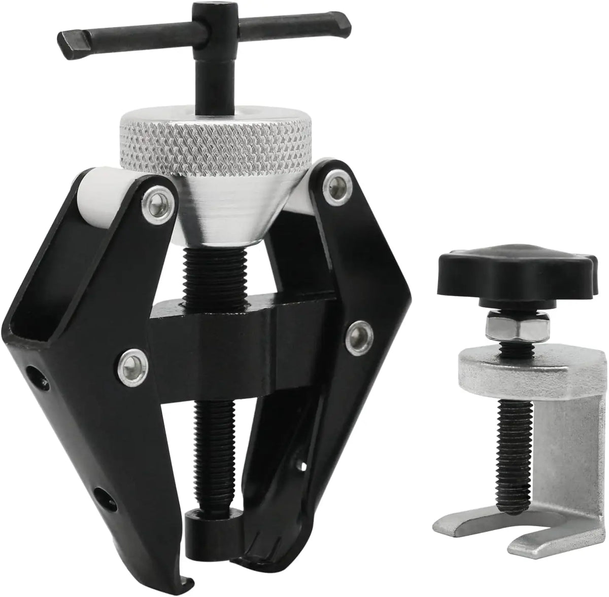 A black heavy-duty wiper arm removal tool with a silver grip and threaded mechanism.