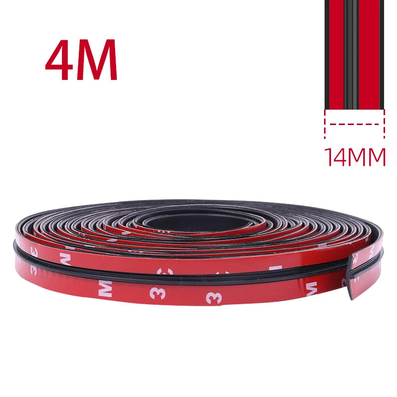 Rolle rote und schwarze Auto-Windschutzscheiben-Dichtungsstreifen mit 4mm Dicke und 14mm Breite.