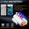 Heat sink material comparison showing ABS plastic and chip components for a car door shadow light projector