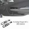 Carbon fiber trim piece for Dodge Charger interior door panel, made of ABS material.